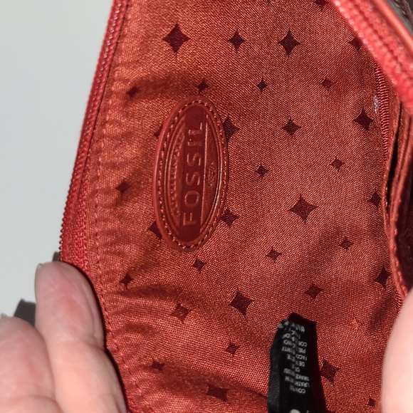Fossil red leather wristlet - Picture 5 of 6